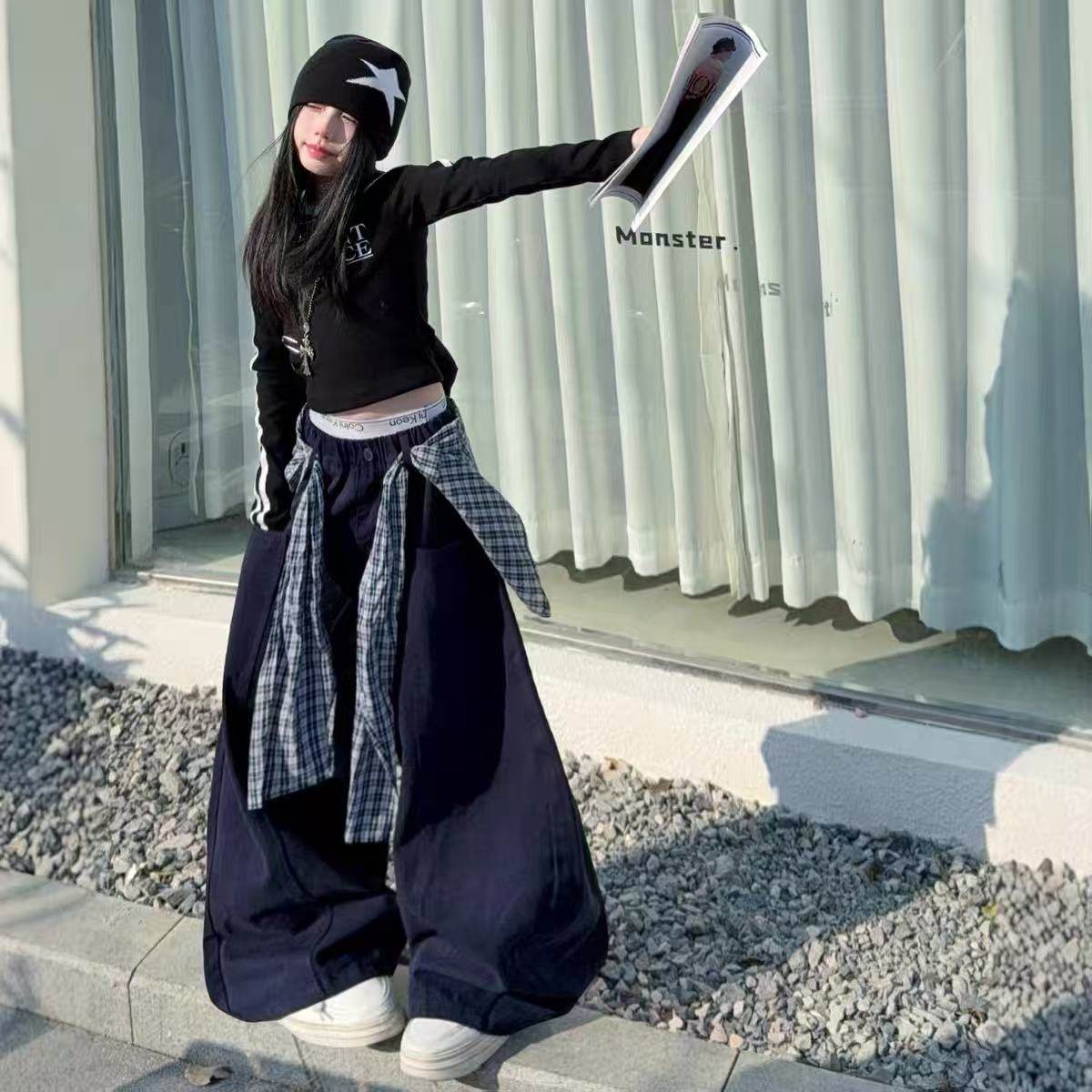 女童屁帘工装裤2026春季新款儿童阔腿裤子洋气女大童直筒裤套装,童装/婴儿装/亲子装,套装,淘宝优惠券,粉丝福利购,淘宝优惠卷