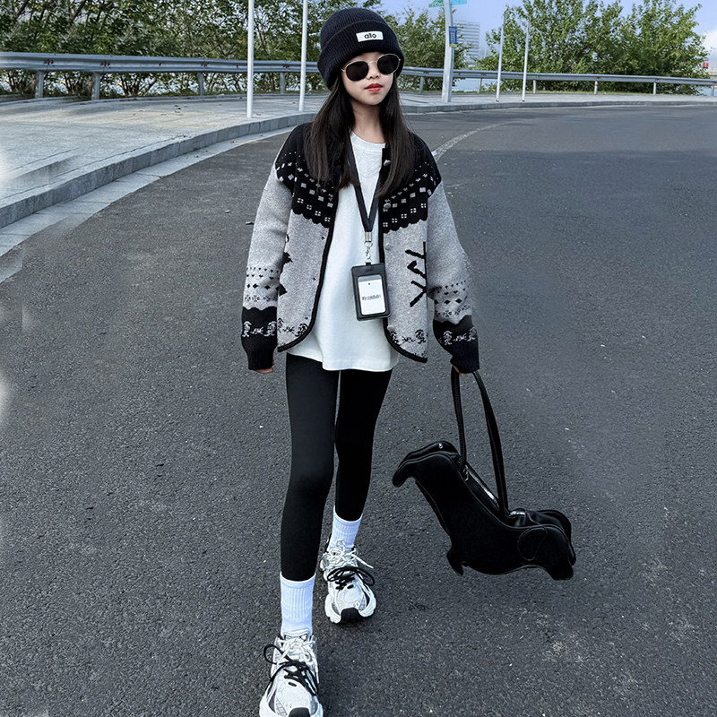 女童毛衣开衫秋季2025新款女孩秋装洋气时髦儿童费尔岛针织衫开衫,童装/婴儿装/亲子装,毛衣/针织衫,淘宝优惠券,粉丝福利购,淘宝优惠卷