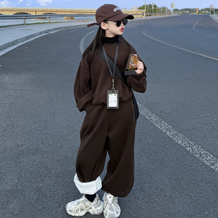 女童超好看韩系冬装秋装搭配一整套儿童卫衣套装童装女装大童洋气