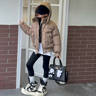 女童棉衣2025冬装中大童加厚棉服短款韩版洋气面包棉袄超好看外套