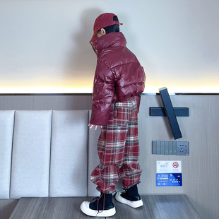 女童免洗羽绒服2023新款中大童白鸭绒短款女孩加厚外套秋冬洋气潮