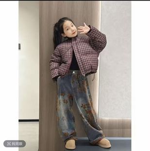 女童棉服套装冬装2025新款超好看洋气加厚上衣中大童冬季棉衣外套