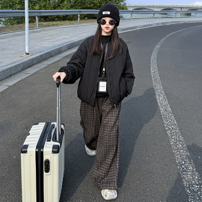 女童春秋款夹棉加厚棒球服外套