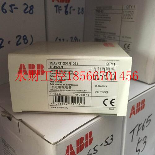 议价全新原装正品ABB 热过载继电器 TF42-2.3 (电流1.7-2.3A￥