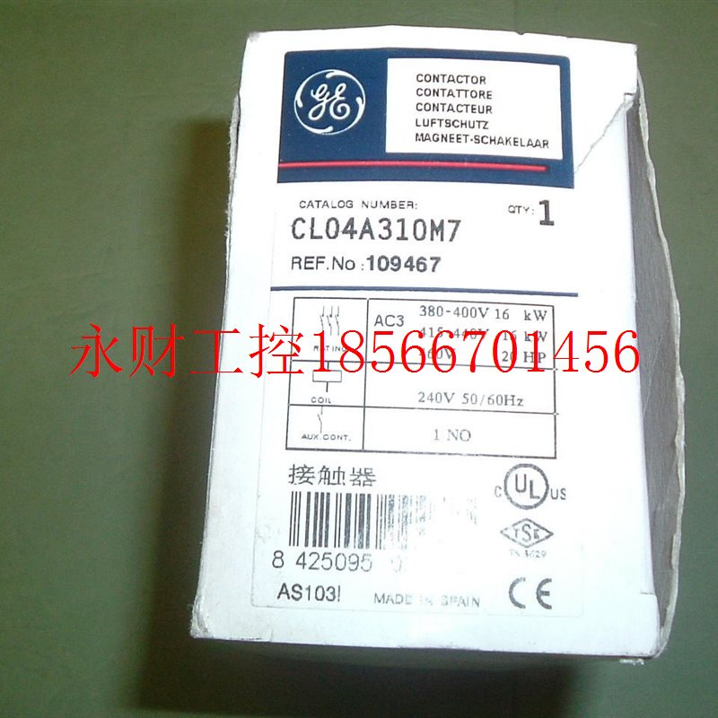议价供应原装全新正品 美国通用GE接触器CL04A310M AC220-240V ￥