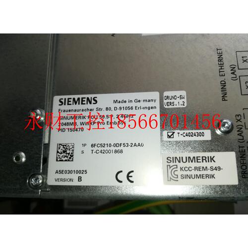 议价西门子6FC5303-0AF35-3AA0-SINUMERIK 808D 机床控制面板 ￥