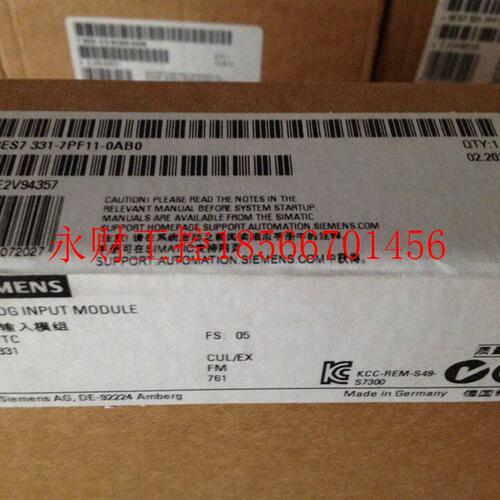 议价SM331输入卡模块西门子AI模块6ES7 331/6ES7331-7PF11-0AB0￥