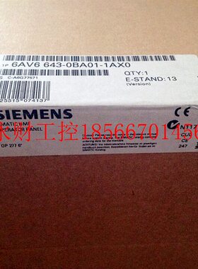 议价6AV6647-0AC11-3AX0西门子HMI KTP600 Basic Color DP, 精￥