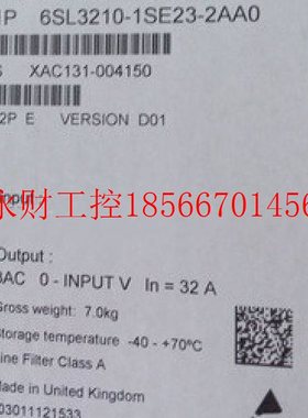 议价6SL3210-1SE23-2AA0西门子PM340功率模块15KW 6SL32101SE23￥