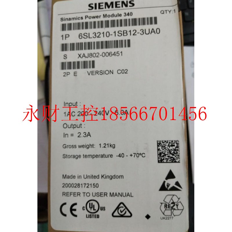 议价西门子S120 30kW变频器功率模块6SL3210-1SE26-0UA0/OUAO￥