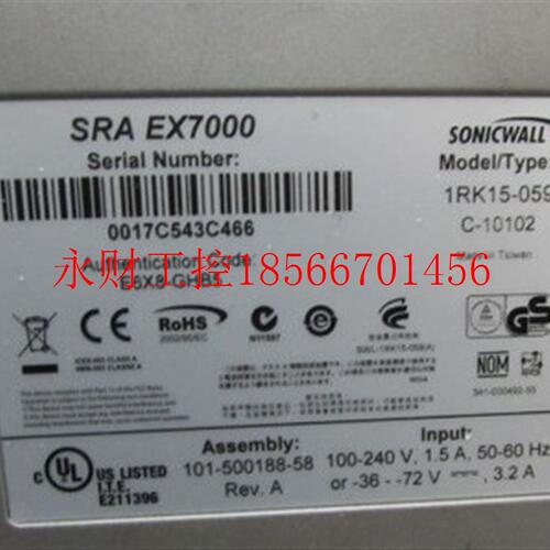 议价SONICWALL NSA EX7000 1RK15-059 实物图片￥