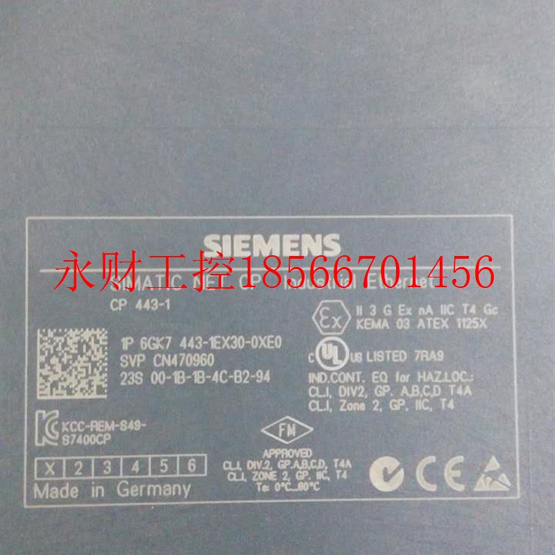 议价6GK7 443-1EX30-0XE0几乎全新6GK7443-1EX30-0XE0￥