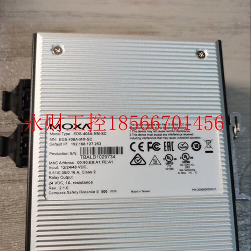议价MOXA EDS-408A-MM-SC 全新￥