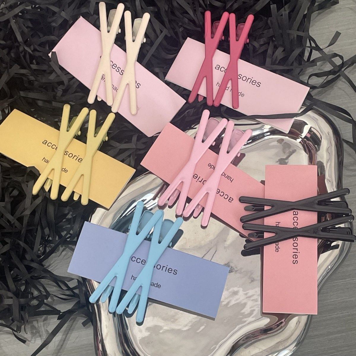 网红交夹糖果色发夹侧边夹可爱小发夹刘海夹发卡时尚潮流鸭嘴夹