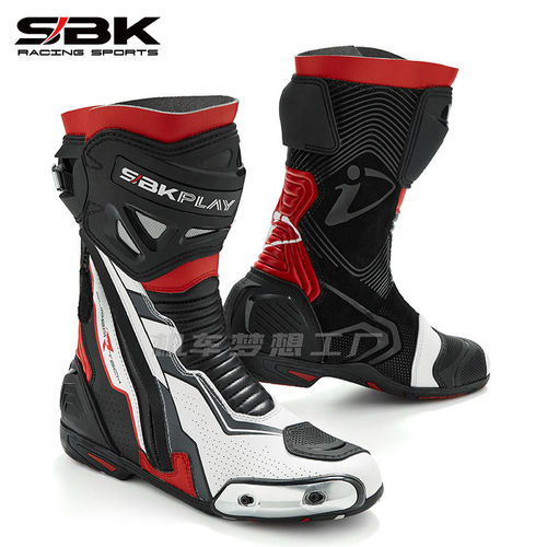 SBK PLAY骑行靴R-8摩托车赛道靴子赛车男款防摔透气机车鞋竞技靴
