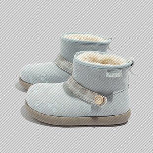 加厚棉鞋 百搭休闲保暖短靴冬季 小众时尚 加绒厚底雪地靴女2025新款