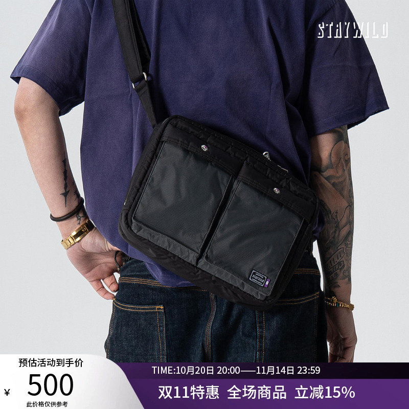尼龙丝绵TANKER斜挎包男