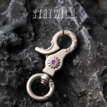 STAYWILD 原创设计小雏菊龙虾扣锌合金铜镀白金定制饰品扣钥匙圈