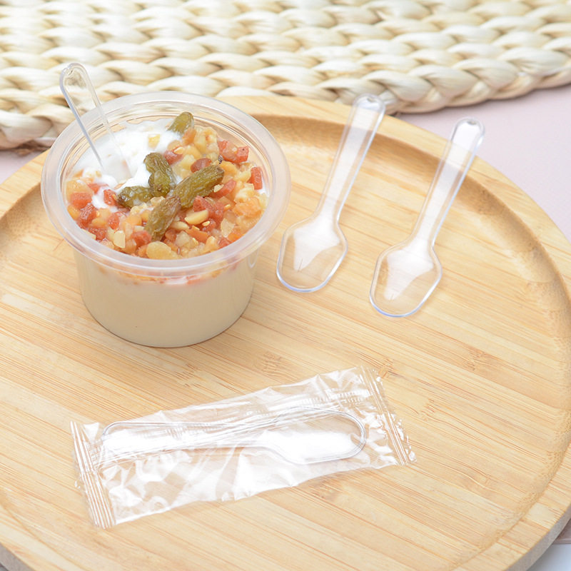 一次性食品级迷你透明超市试饮勺加厚果冻酸奶蛋糕甜品冰淇淋调羹