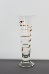 玻璃量杯100ml锥形杯刻度量杯 液体称量专用