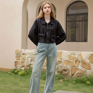 显瘦短外套007品牌折扣店26春新款 小个子气质修身 休闲上衣 新Z