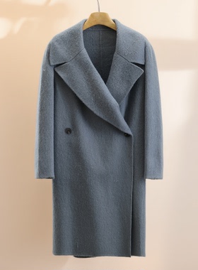 Da牌【迪S】羊毛+马海毛高级感宽松显瘦双面呢大衣25秋新款外套女