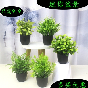 仿真绿植盆栽假植物室内客厅桌面装饰品酒店客房摆件仿真小树摆设