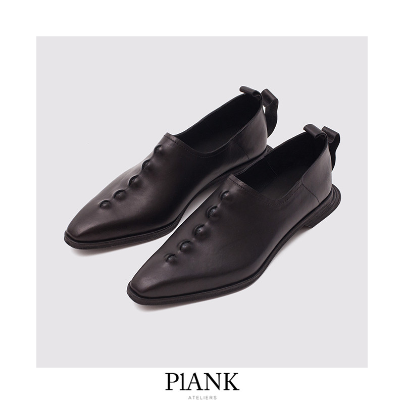 PLANK网络商店「 Spine」手工乐福｜脊骨设计｜真皮底丨黑色 白色|msdalam kategori Kasut wanita, kasut rendah - dari Buy2taobao.com untuk memberikan perkhidmatan ejen Taobao profesional membeli