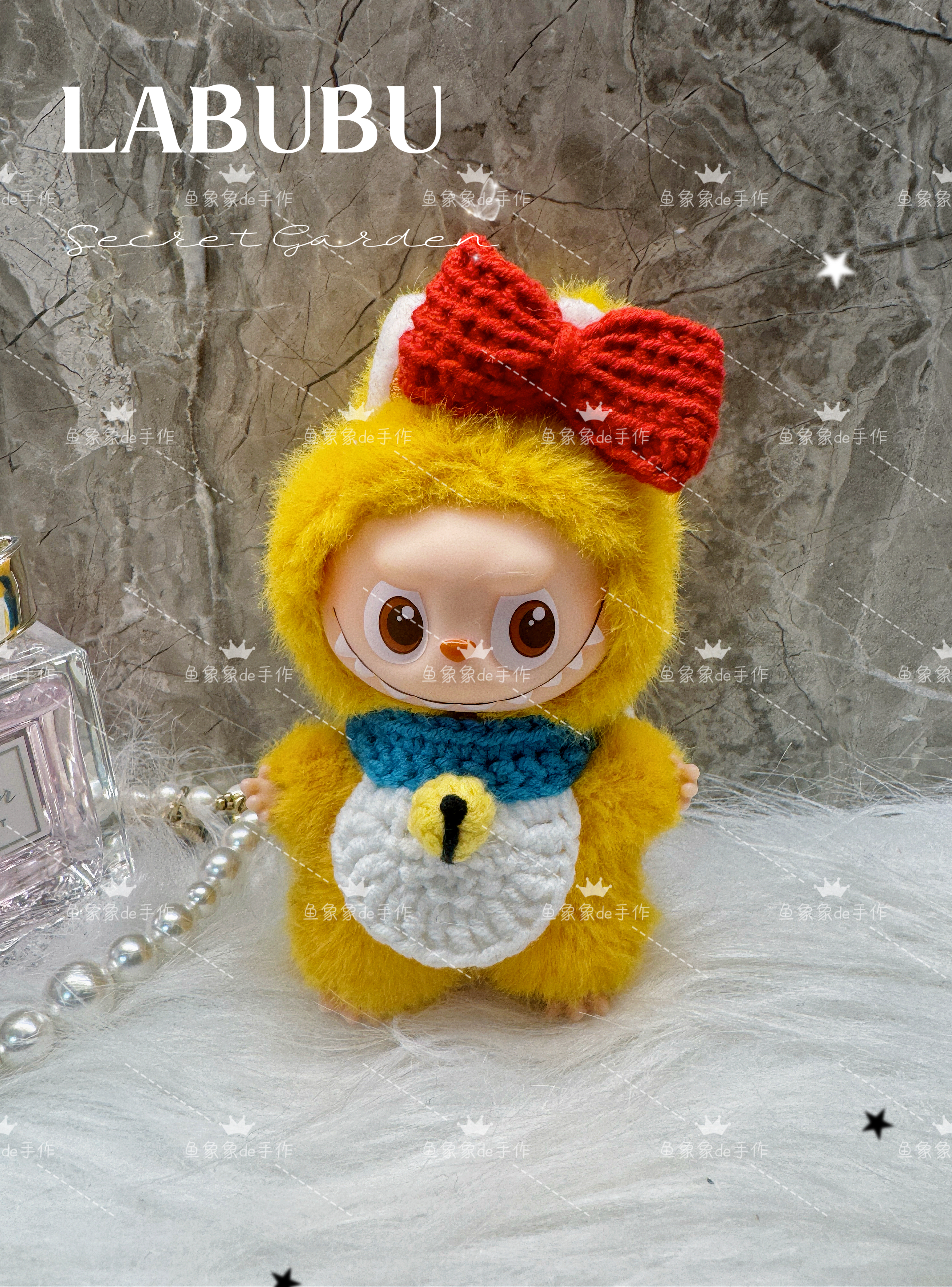 超萌labubu拉布布四代心底密码玩偶衣服穿搭4.0娃衣多啦A梦套装