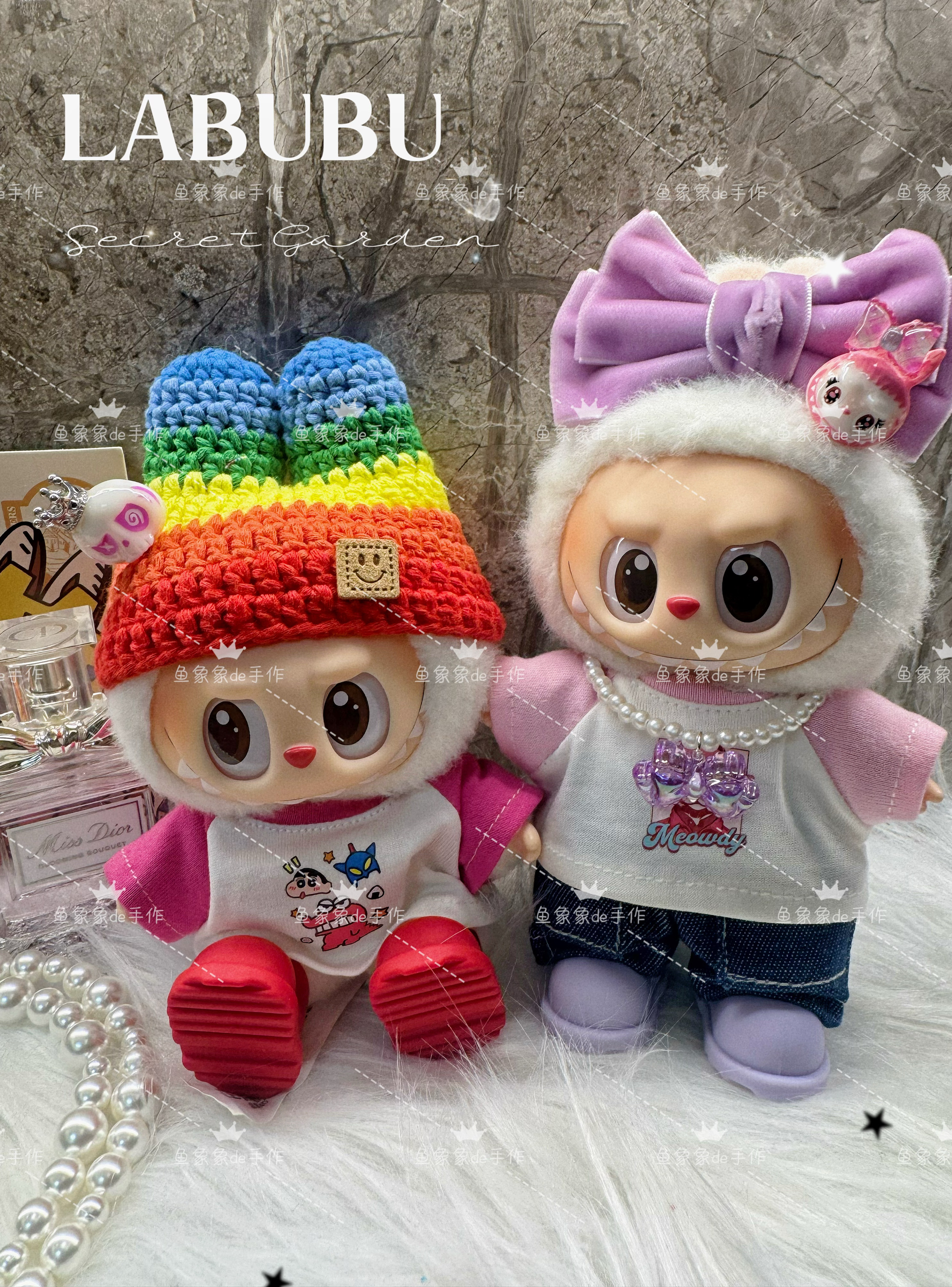 【工期10天】labubu娃衣穿搭17厘米盲盒挂件衣服拉布布马卡龙坐坐