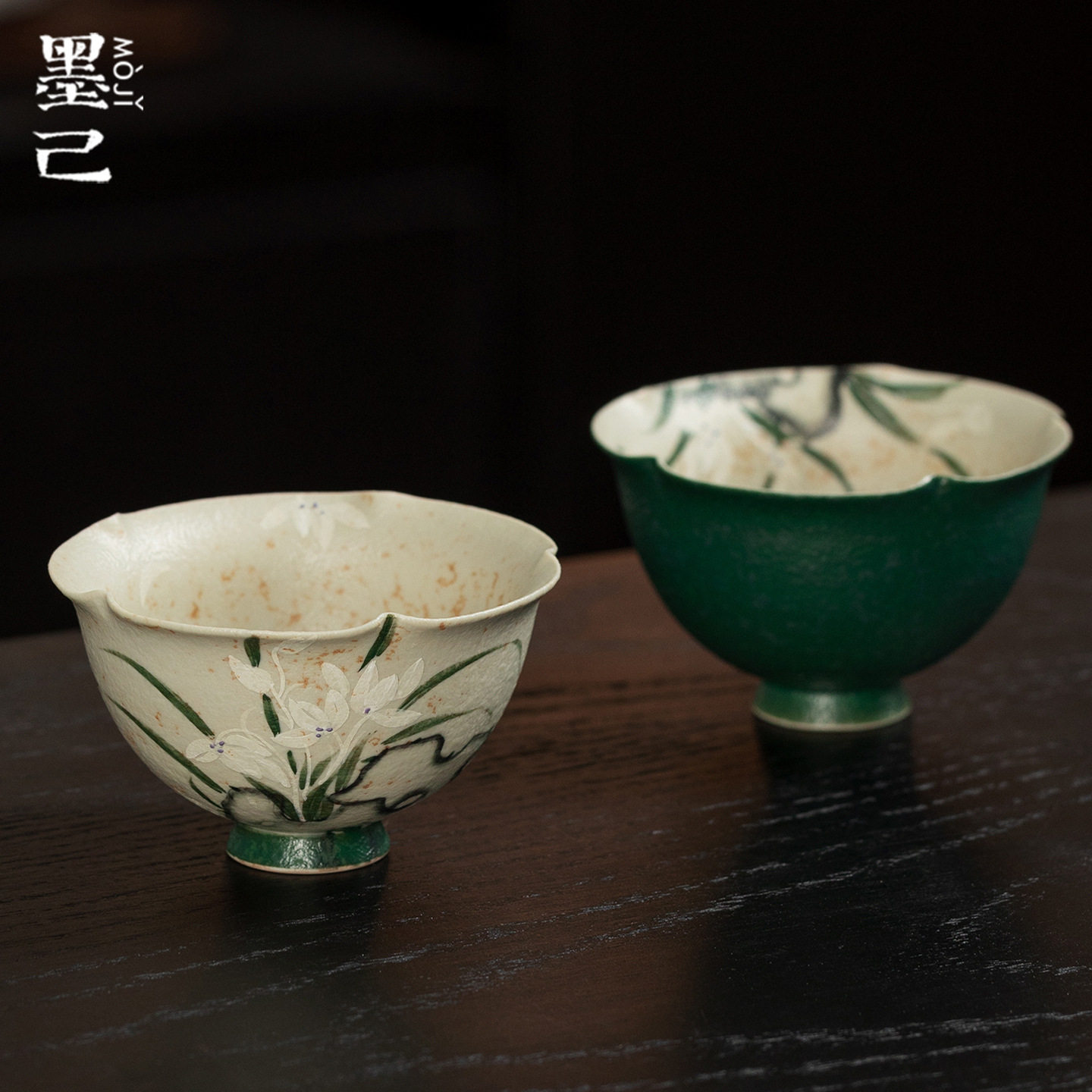 墨己火石红仿古手绘兰花陶瓷高足花口茶杯功夫茶具主人杯品茗杯,餐饮具,茶杯,淘宝优惠券,粉丝福利购,淘宝优惠卷