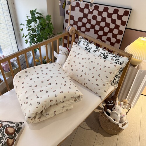 婴儿床三件套纯棉床单a类四季款