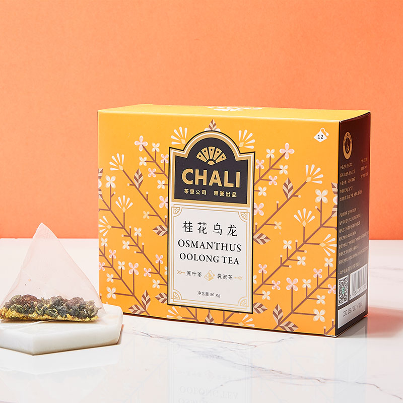 CHALI茶里 桂花乌龙茶组合花茶12包花草茶袋泡茶包桂花茶三角茶包