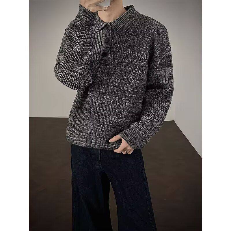 1506-1/MM58041/P72简约纯色细条磨毛通勤针织毛衣,男装针织衫/毛衣,星座1506-1