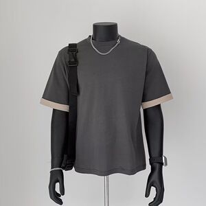 1506-1/TT1401/P38休闲假两件宽松圆领短袖T恤图片