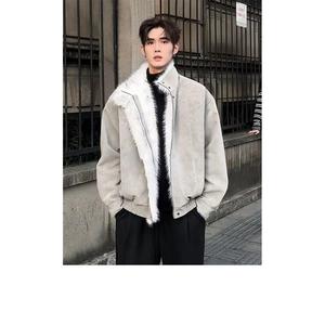 1506/M82371/P126加厚棉服男女宽松解构磨毛高级感毛领外套2，男装棉衣，星座1506-1