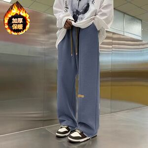 1506/QD030/P37灯芯绒潮流新款加绒美式宽松直筒休闲长裤1图片