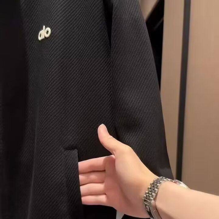 1506-1/JA041/P46廓形裁剪CD刺绣尼龙拼接运动夹克外套图片