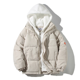 1506-1/WT08/P65冬季加厚男女同款宽松休闲牌假两件连帽棉衣3，男装棉衣，星座1506-1