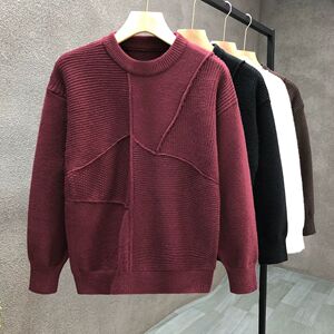 1506/M34871/P60秋冬季高级感新款痞帅风保暖针织打底衫3图片