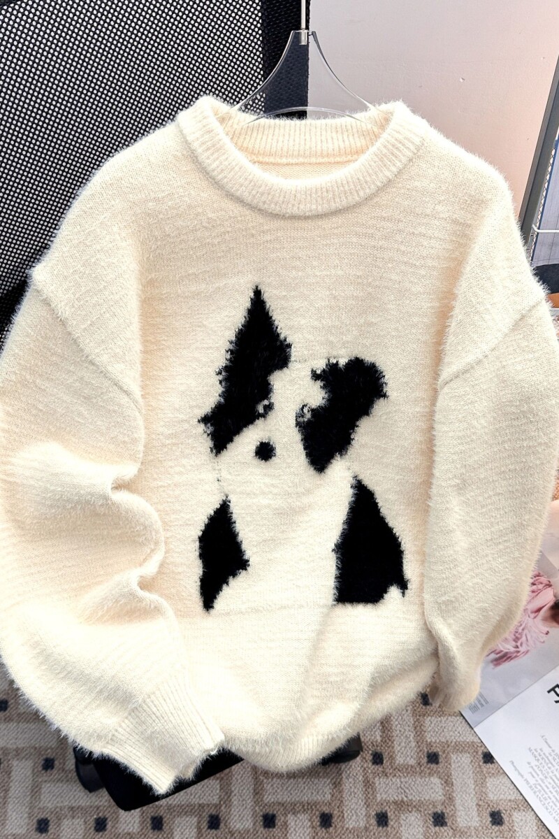 1506/MMY95951/P52美式卡通套头毛衣男女冬季马海毛圆领针织衫1,男装针织衫/毛衣,星座1506-1