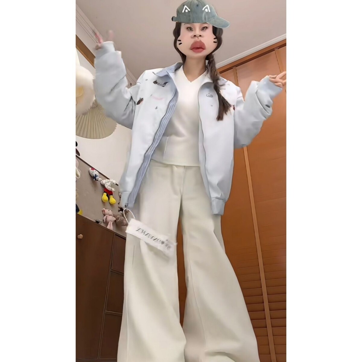 1506/QM2970/P63女士棉服冬季新款韩版高级感气质宽松加厚翻外套1图片