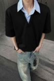 1506-1/TW1181/P52短袖衬衫小码男装休闲半袖衬衣，男装T恤，星座1506-1