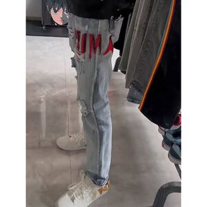 1506-1/KT1011/P54美式高街ins贴布夏季牛仔裤男女图片