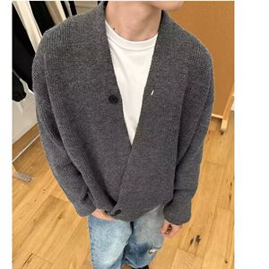 1506/MLD721/P54秋冬新款开衫毛衣美式复古休闲V领针织衫男1图片