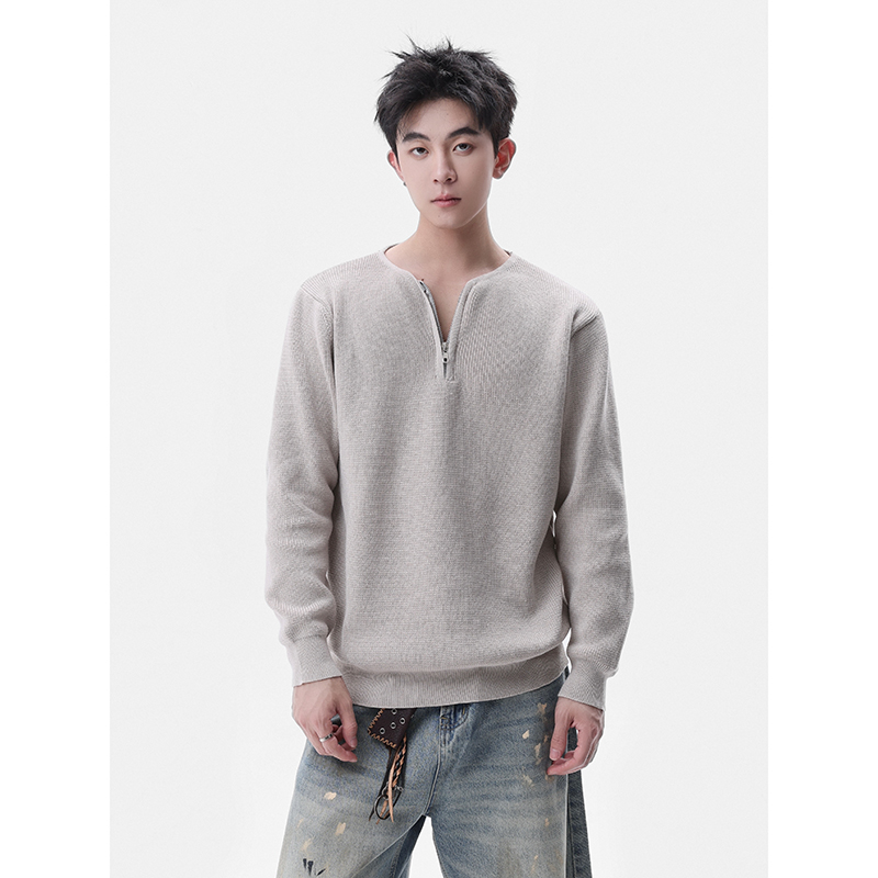 1506-1/MQZ851/P57秋冬新款韩版时尚休闲宽松拉链毛衣针织外套1，男装针织衫/毛衣，星座1506-1