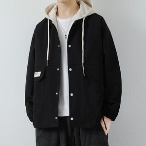 1506-1/JK5191/P88暗黑美式连帽毛呢外套男生套装图片
