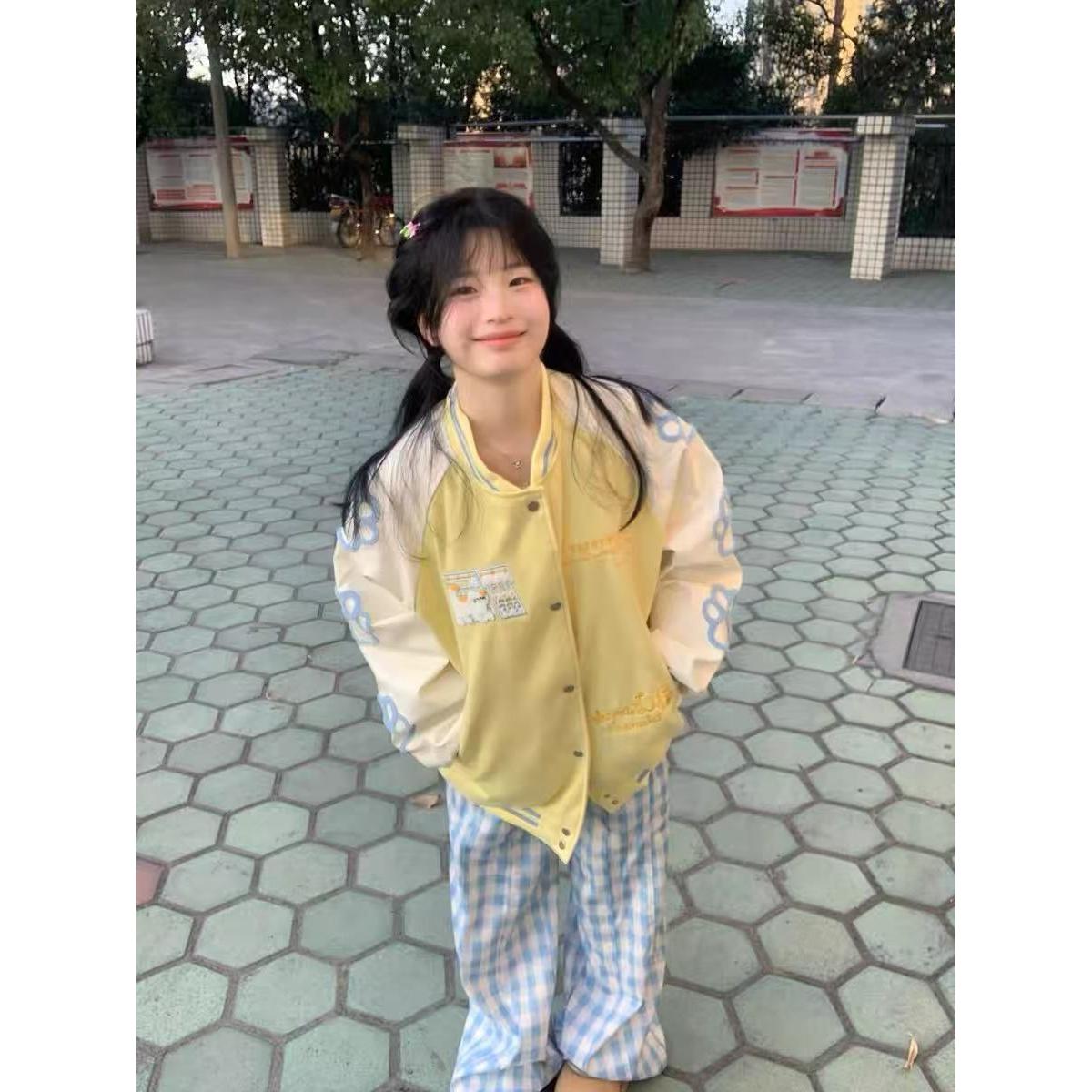 1506-1/JJK0161/P73棒球服撞色上衣百搭春秋季学院风男,女装职业装,星座1506-1