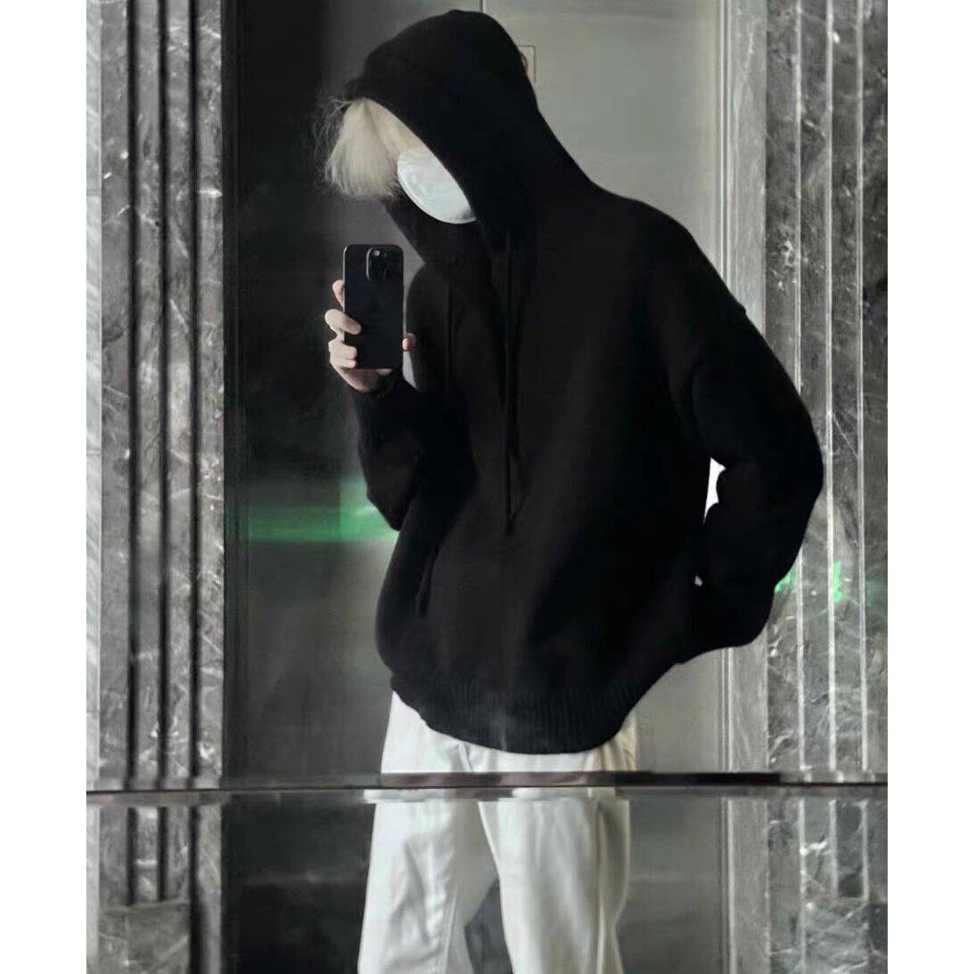 1506-1/MM331/P59美式复古连帽毛衣针织衫男女图片
