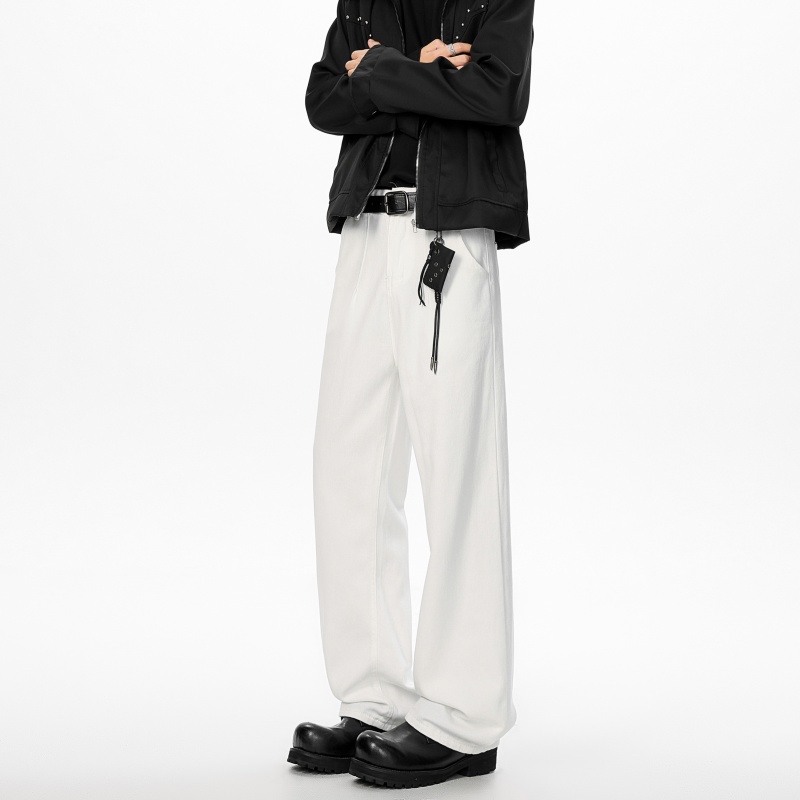 1506-1/KN1241/P46秋季新款男士白色牛仔裤休闲百搭长裤，男装牛仔裤，星座1506-1